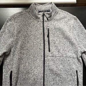 H&M Sport Zip Up Microfleece Sweater Black and White size L
